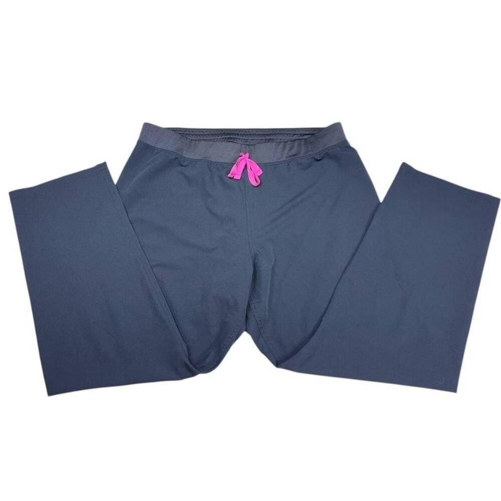 Figs Technical Collection Scrub Pants - Gray w/ Pink Drawstring 💗🎀 XXL